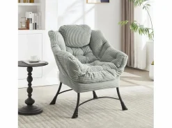 New Sofá recto - Sofá de 1 plaza con bolsillos laterales y reposapiés - para dormitorio y sala de estar Sofá Relax