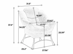New Sofá recto - Sofá de 1 plaza con bolsillos laterales y reposapiés - para dormitorio y sala de estar Sofá Relax