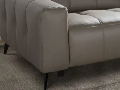 Best Angel Cerda Sofá relax 3 plazas piel 6210 Gris