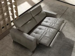 Best Angel Cerda Sofá relax 2 plazas piel 6209 Gris