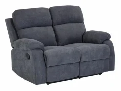 New Vente-unique Sofá relax de 2 plazas de tela antracita TOLZANO Gris antracita