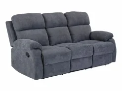 Best Vente-unique Sofá relax de 3 plazas de tela antracita TOLZANO Gris antracita