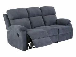 Best Vente-unique Sofá relax de 3 plazas de tela antracita TOLZANO Gris antracita