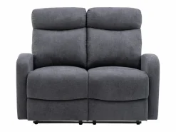 Online Vente-unique Sofá relax de 2 plazas de tela estilo contemporáneo EVELYN Gris