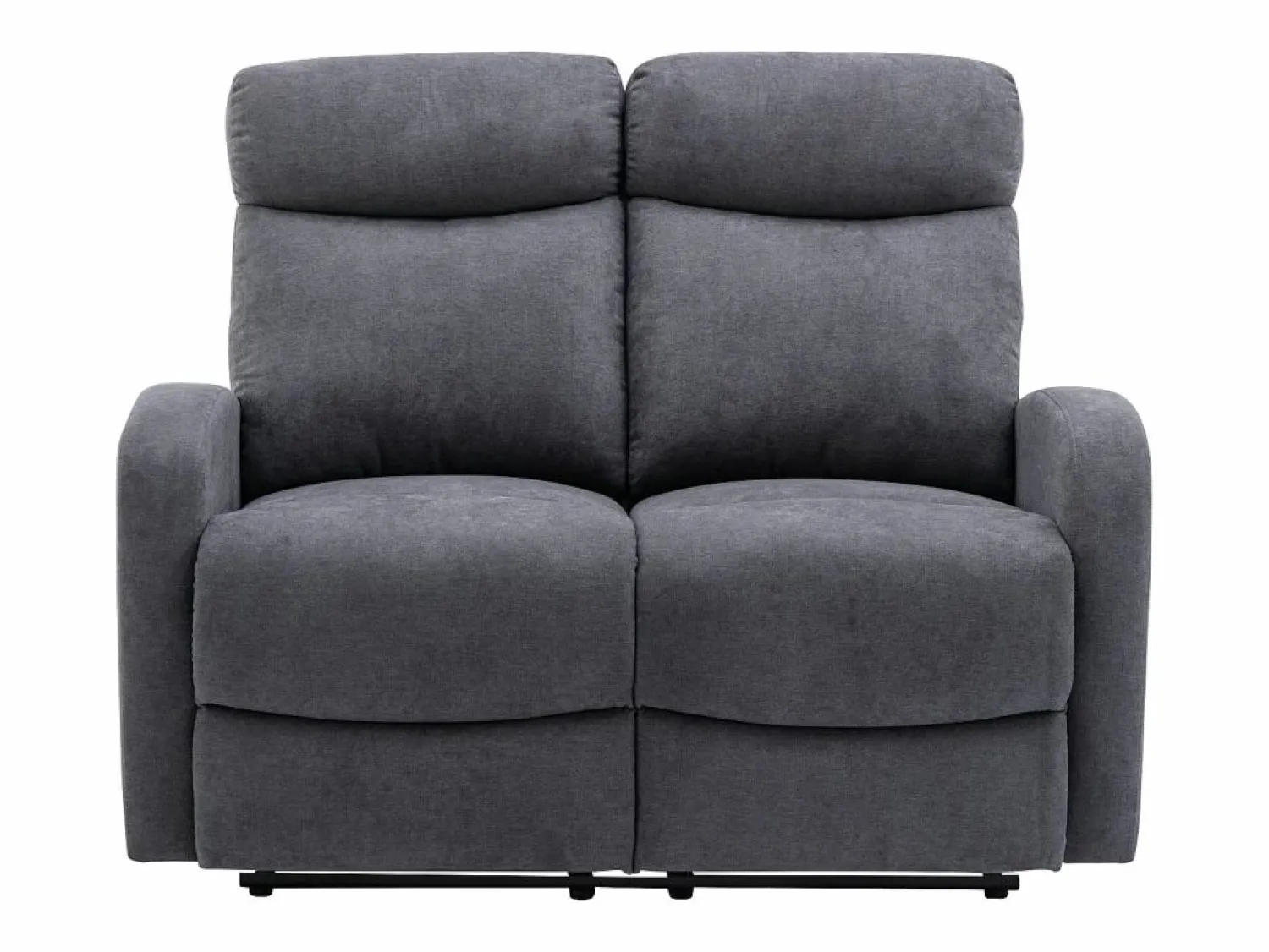 Online Vente-unique Sofá relax de 2 plazas de tela estilo contemporáneo EVELYN Gris
