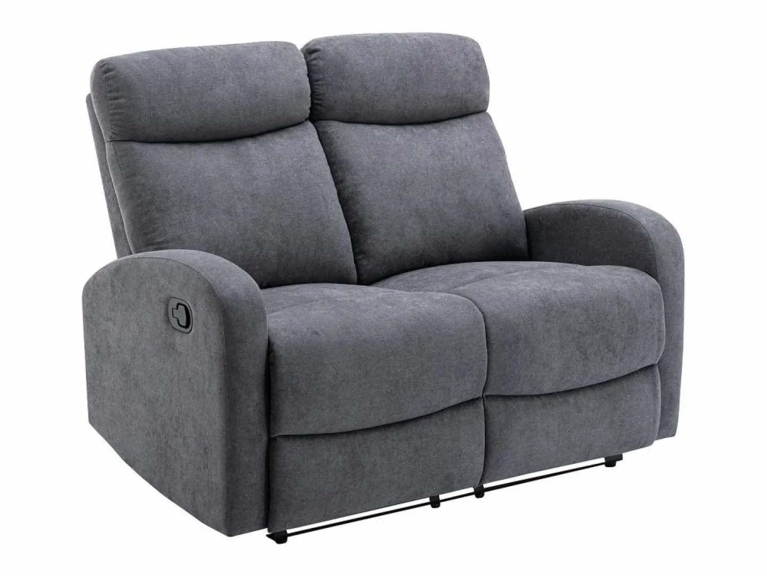 Online Vente-unique Sofá relax de 2 plazas de tela estilo contemporáneo EVELYN Gris