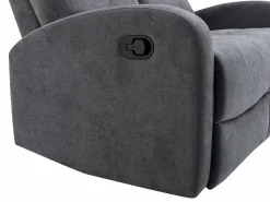 Online Vente-unique Sofá relax de 2 plazas de tela estilo contemporáneo EVELYN Gris