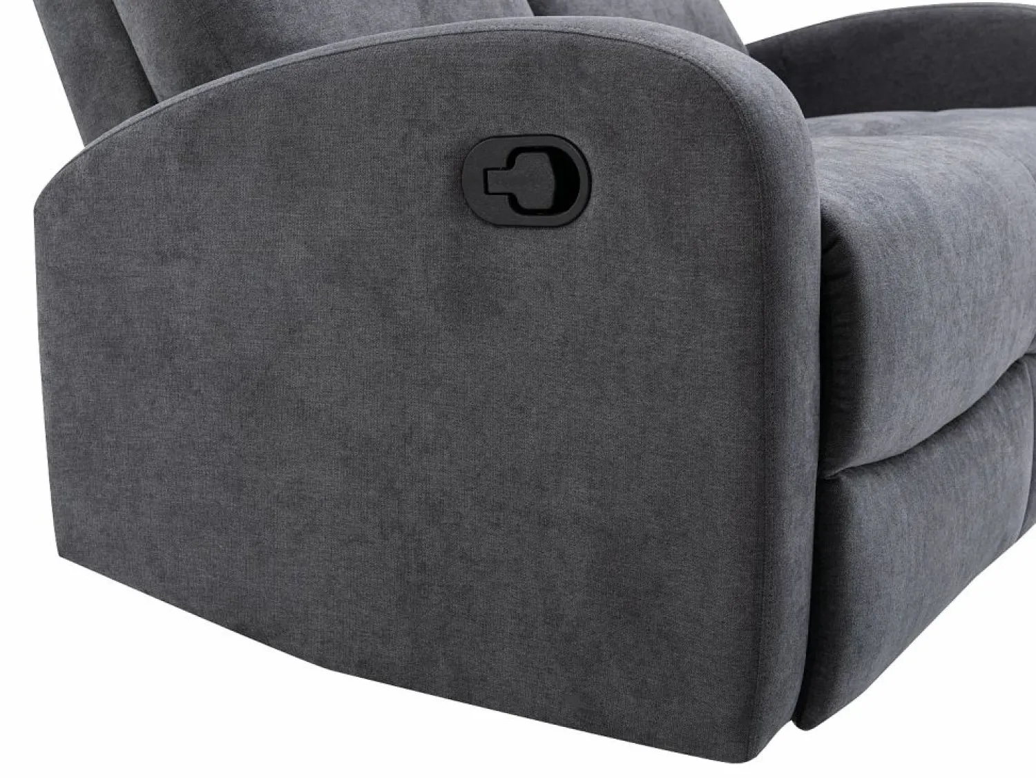 Online Vente-unique Sofá relax de 2 plazas de tela estilo contemporáneo EVELYN Gris