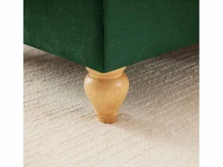 New Sofá Respaldo segmentado Espuma alta densidad Puff incluido Tela chenilla Verde