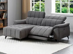 Clearance Sofá rinconera izquierda relax eléctrico en tela texturizada CELTIMO Sofá Relax