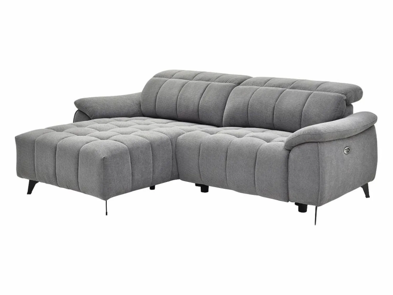 Clearance Sofá rinconera izquierda relax eléctrico en tela texturizada CELTIMO Sofá Relax