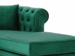 Vente-unique Sofá rinconera chesterfield reversible de terciopelo TOLEDO