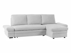 Vente-unique Sofá rinconera convertible y reversible en chenilla claro SIVIARA
