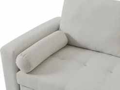 Vente-unique Sofá rinconera convertible y reversible en tela con arcón de almacenaje KORI