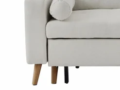 Vente-unique Sofá rinconera convertible y reversible en tela con arcón de almacenaje KORI