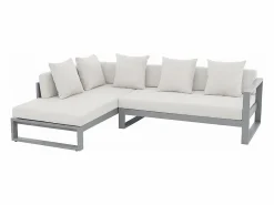 MYLIA Sofá rinconera de jardín modular de aluminio - - MOLOKAI de