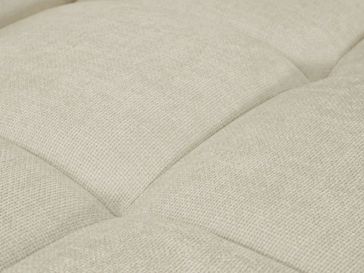 Clearance Vente-unique Sofá rinconera de tela con efecto acolchado estilo diseño BERENIA Beige