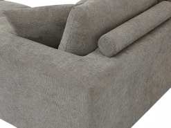 Clearance Vente-unique Sofá rinconera de tela acolchado con efecto matelassé de estilo diseño BERENIA Gris