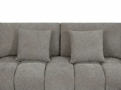 Clearance Vente-unique Sofá rinconera de tela acolchado con efecto matelassé de estilo diseño BERENIA Gris
