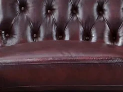 LINEA SOFA Sofá rinconera derecha chesterfield 100% piel cherry BRENTON