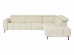 Best Vente-unique Sofá rinconera derecha con relax eléctrico en tela texturizada CALDORIA Beige