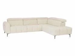 Best Vente-unique Sofá rinconera derecha con relax eléctrico en tela texturizada CALDORIA Beige