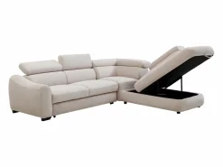 New Vente-unique Sofá rinconera derecha convertible en tela texturizada BESEMA Beige