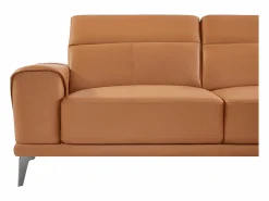 Vente-unique Sofá rinconera derecha de piel de búfalo ANDOR Camel