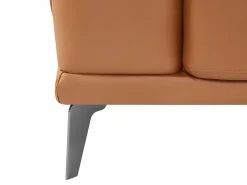 Vente-unique Sofá rinconera derecha de piel de búfalo ANDOR Camel