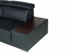 LINEA SOFA Sofá rinconera derecha de Cuero vacuno color NAHIA