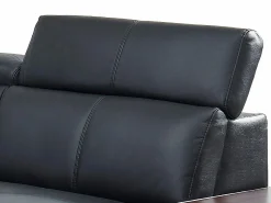 LINEA SOFA Sofá rinconera derecha de Cuero vacuno color NAHIA