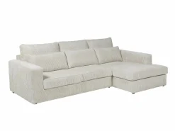 Clearance Vente-unique sofá rinconera derecha de pana MONDOVI Beige