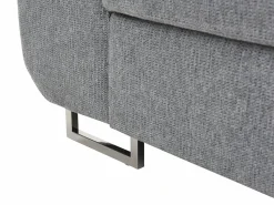Vente-unique Sofá rinconera derecha en tela texturizada NURAZIO Gris