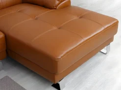 Online LINEA SOFA Sofá rinconera derecha piel caramelo EXCELSIOR II Camel