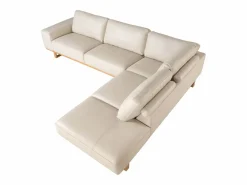Outlet Angel Cerda Sofá rinconera derecha piel arena 6203 Beige