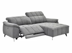 Vente-unique Sofá rinconera derecha relax eléctrico en tela texturizada CELTIMO