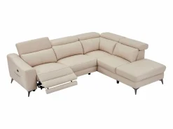Outlet Sofá rinconera derecha relax eléctrico de cuero FORLO Sofá Relax