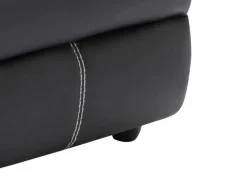 Sale Vente-unique Sofá rinconera derecha relax de piel sintética color CANBY Negro