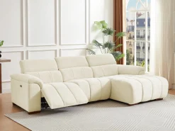 Clearance Sofá rinconera derecha relax eléctrico de tela efecto acolchado MOLPICA Sofá Relax