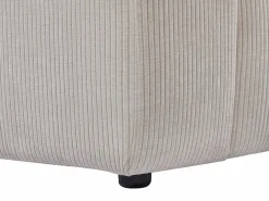 Maison Céphy Sofá rinconera derecha y chaise longue de pana TIRONO de Beige