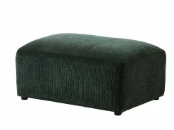 Clearance Maison Céphy Sofá rinconera derecha y chaise longue de pana TIRONO de Verde pino