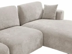 Sofá rinconera derecha y puf en tela TINDRALO Sofá Modular