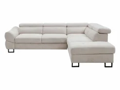 Vente-unique Sofá rinconera derecho convertible en tela texturizada VAVERDO