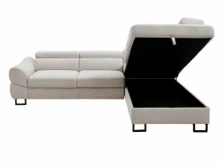 Vente-unique Sofá rinconera derecho convertible en tela texturizada VAVERDO