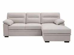 Vente-unique Sofá rinconera derecho convertible de tela ULENIO