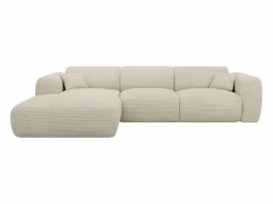 Best Maison Céphy Sofá rinconera grande de pana POGNI Beige