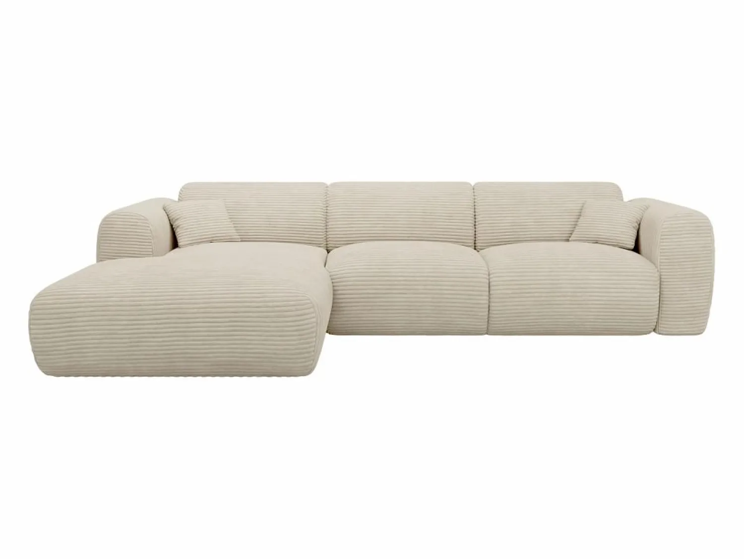 Best Maison Céphy Sofá rinconera grande de pana POGNI Beige