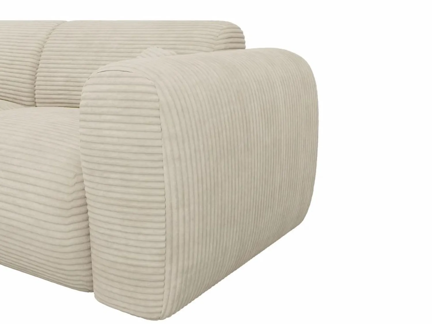 Best Maison Céphy Sofá rinconera grande de pana POGNI Beige