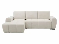 Outlet Vente-unique Sofá rinconera izquierda convertible en chenilla KOUMALO Beige