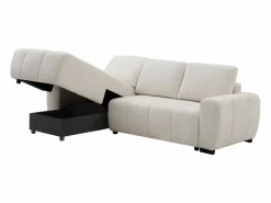 Outlet Vente-unique Sofá rinconera izquierda convertible en chenilla KOUMALO Beige